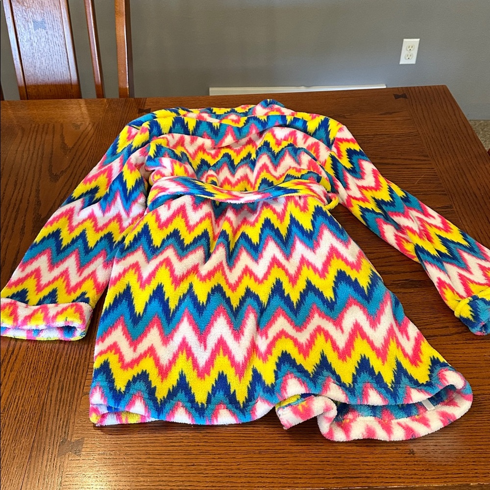 Women’s Body candy, Colorful Zigzag Patterned Robe size XL - Picture 7 of 7